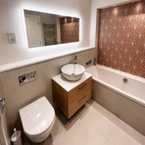 Bathroom & Toilet Knock-through project Surrey