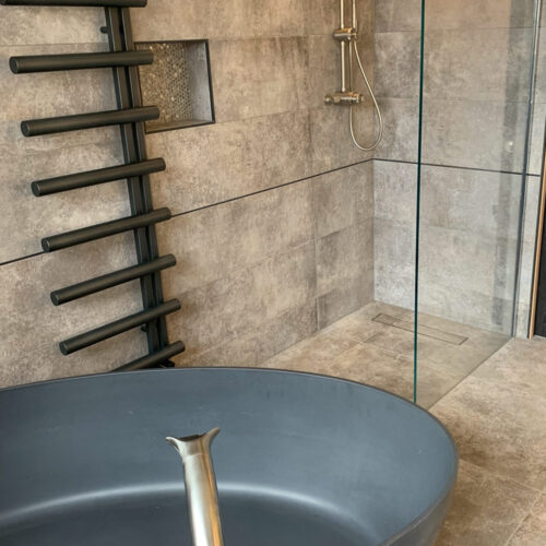 Bathroom with tailored lighting Surrey